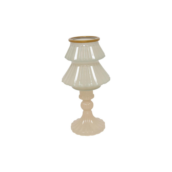 Kandelaar boom S crème Ø10,5xH18,5cm