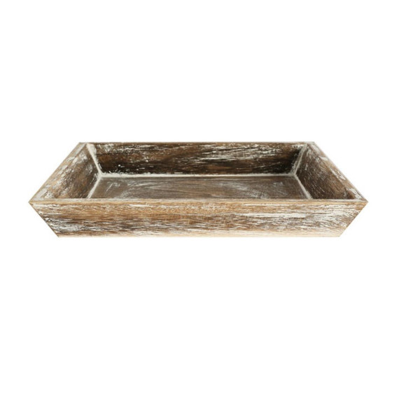 Dienblad Erla hout S 23x19cm grey-wash