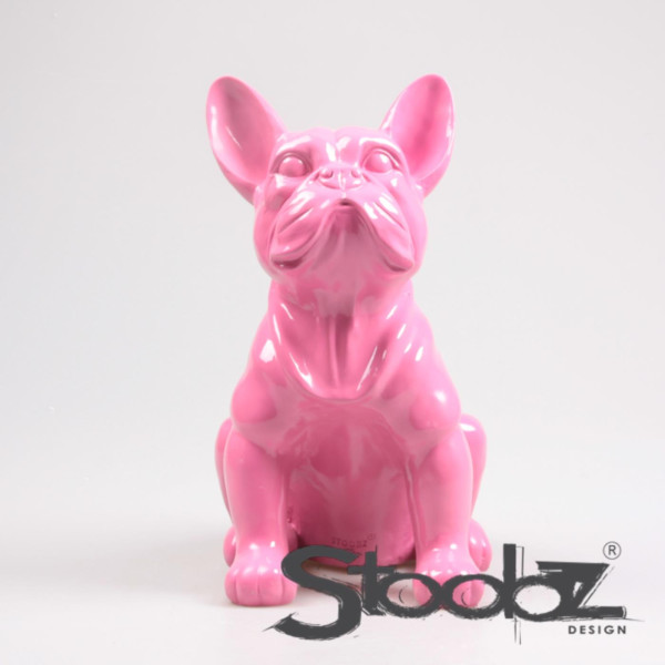 Franse bulldog fuchsia 27x20x37cm