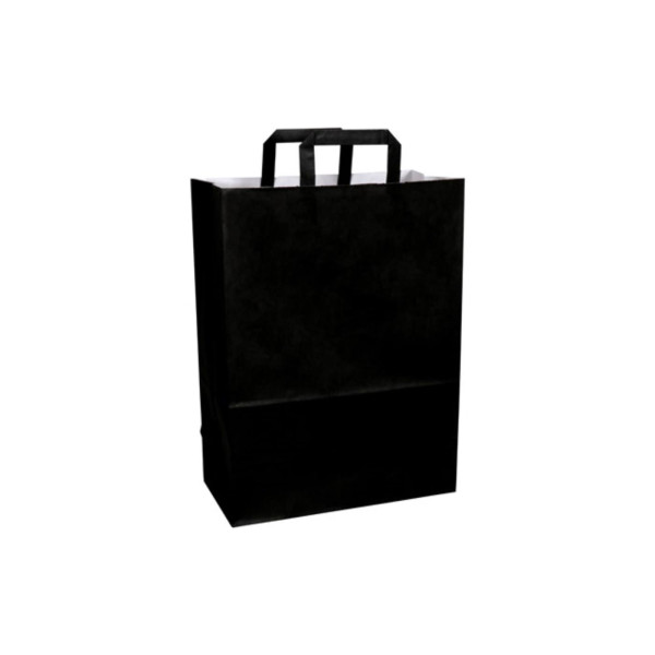 Papieren draagtas 32x16x43cm zwart 50st