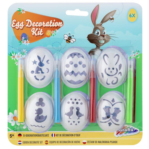Grafix Paasei decoratieset 10-delig