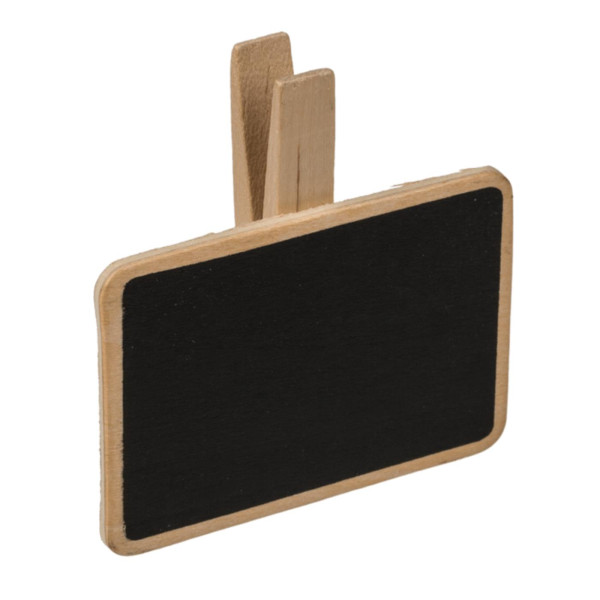 Houten schrijfbordje met knijper 7x7cm