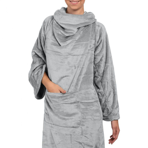 Fleece deken met mouwen 135x172cm