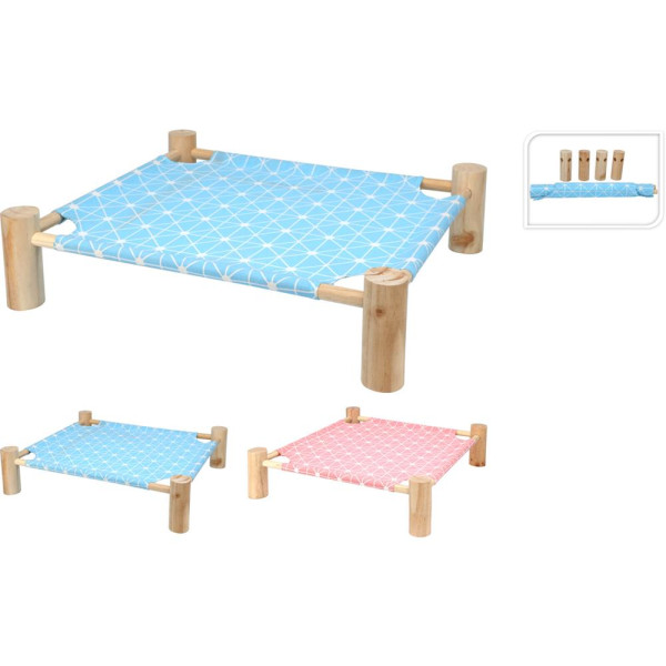 Dierenbed met hout onderstel