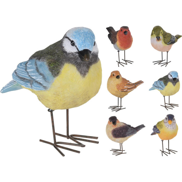 Vogel metalen poten 10cm 6 ass.