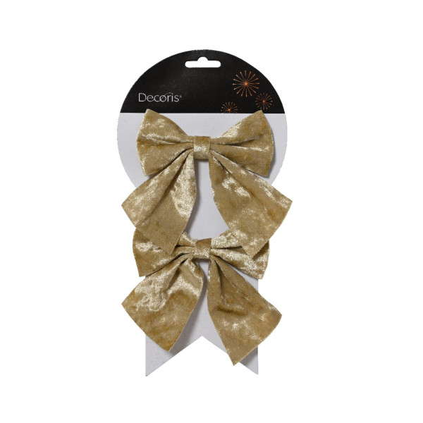 Strik goud set van 2 stuks 12x13cm