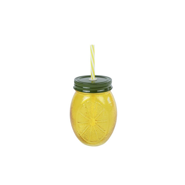 Citroen Drinkglas met rietje
