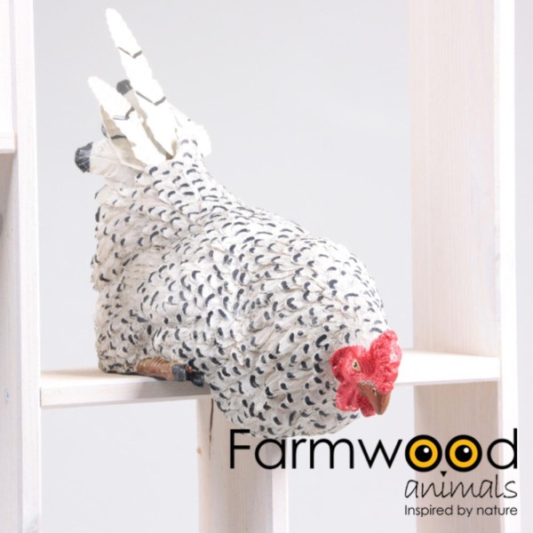 Farmwood Kip op rand 23x14x24cm