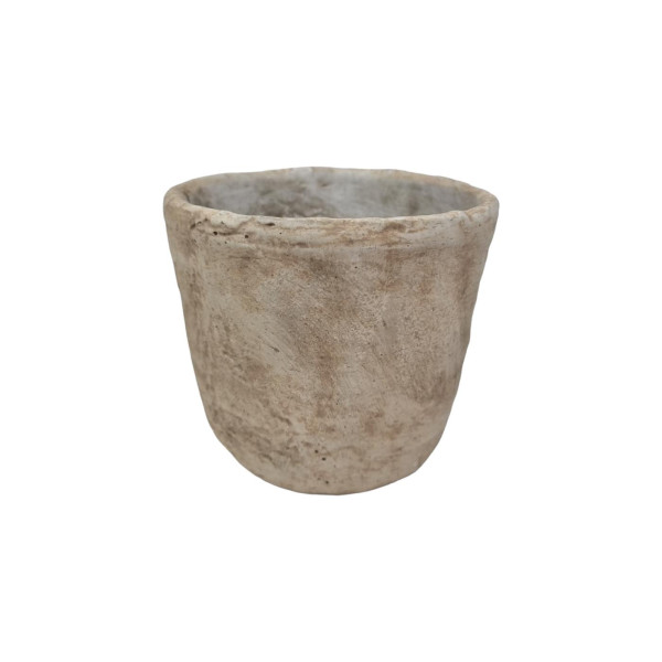 Bloempot steen crème 13,5x12cm