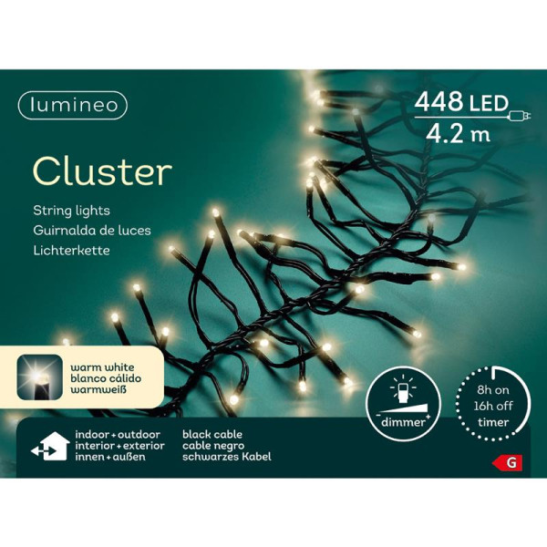 Kerstverlichting cluster 448LED warm-wit