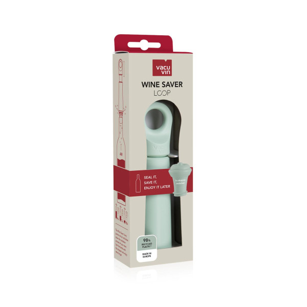 Vacu Vin Wine Saver Loop + stopper Jade