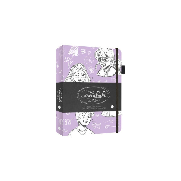 CreaChick schetsboek lila 21x15cm