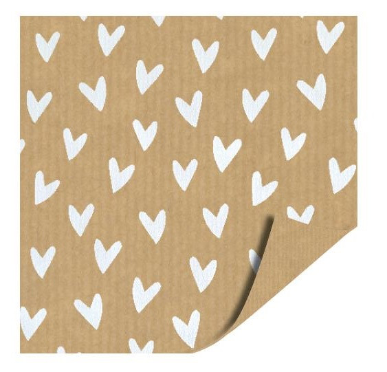 Kraft Toonbankrol 30cm 100m - Hartjes