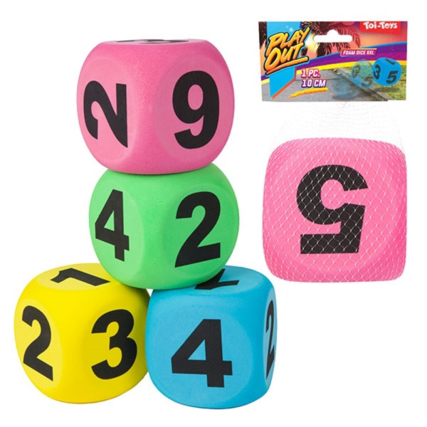 Toi Toys Foam dobbelsteen XXL 10cm