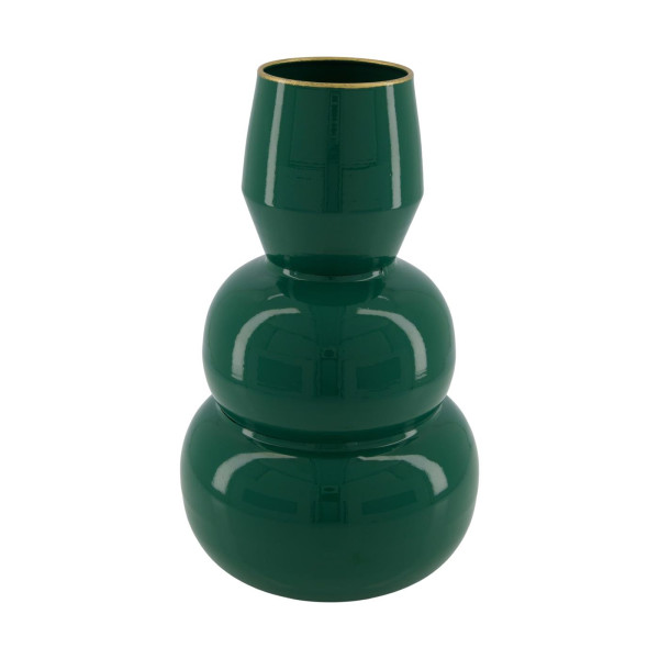 Vaas metaal groen Ø16,8xh28,5cm
