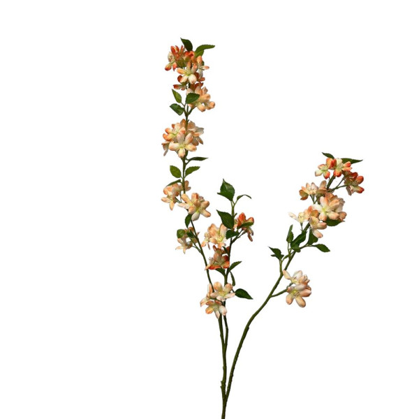 Kunstbloem blossom spray 101cm peach