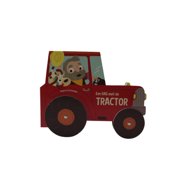 Kartonboek Een dag met de tractor