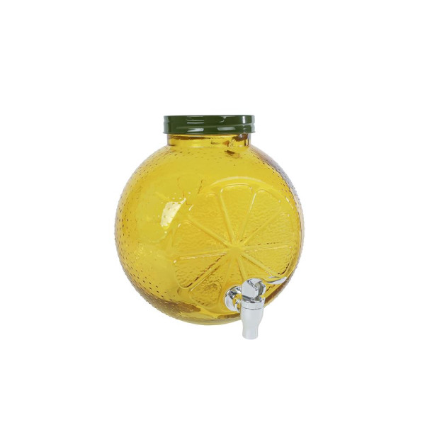 Citroen Drankdispenser glas 19x19x24,5cm