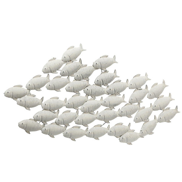 Wanddecoratie vissen metaal 97x53cm