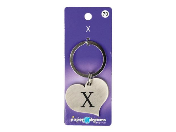 Hart sleutelhanger - X
