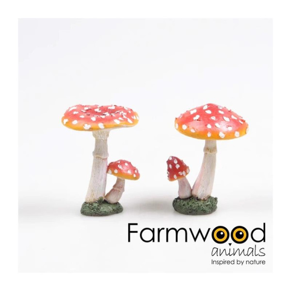 Beeld Paddenstoelen h10cm