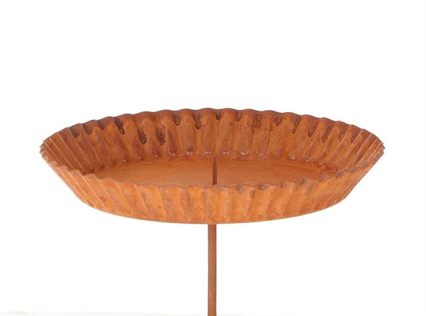 Kaarsenhouder op pin Dia14cm roest