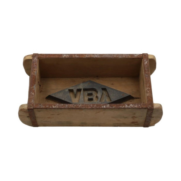 Plantenbak baksteenmal hout 32x15x10cm