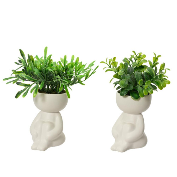 Kunstplant in pot lichaam h16cm