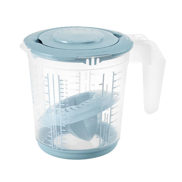 Keeeper Maatbeker 1L + citruspers blauw
