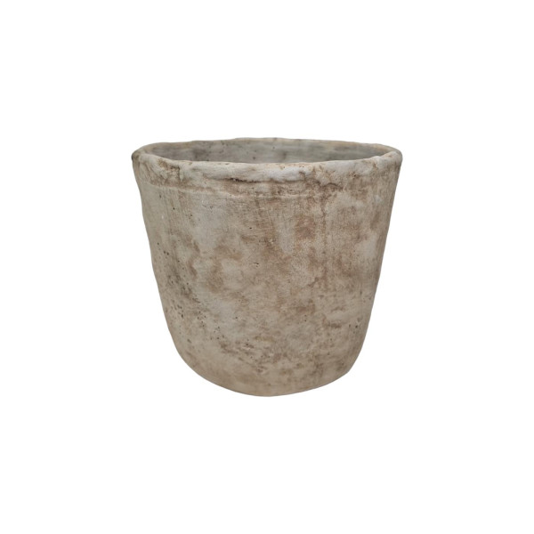 Bloempot steen crème 19x17cm