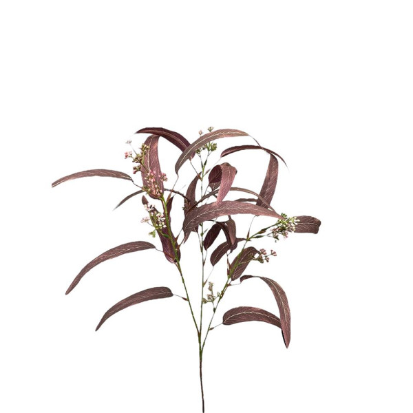 Kunsttak eucalyptus 90cm roze berry
