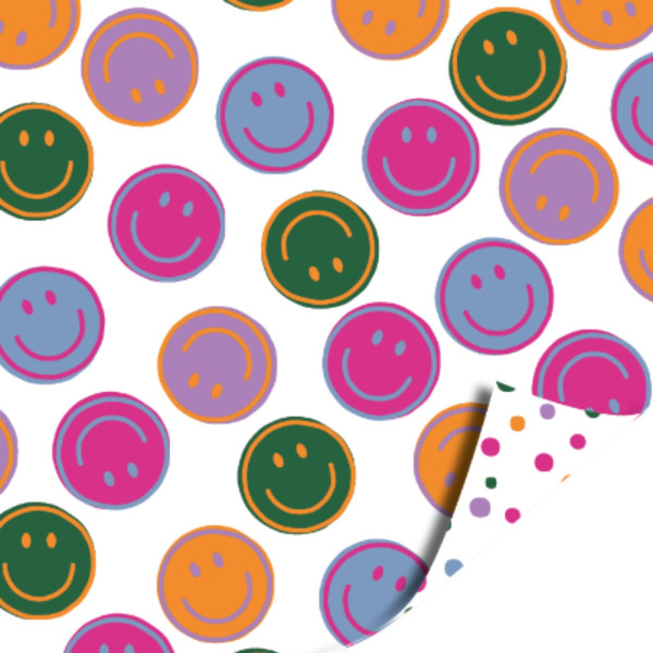 Toonbankrol 50cm 100m - Smiley/confetti