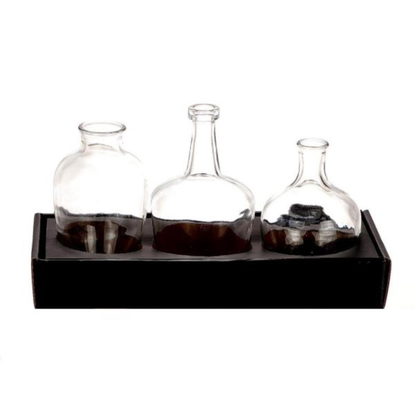 Vaas glas transparant set a 3