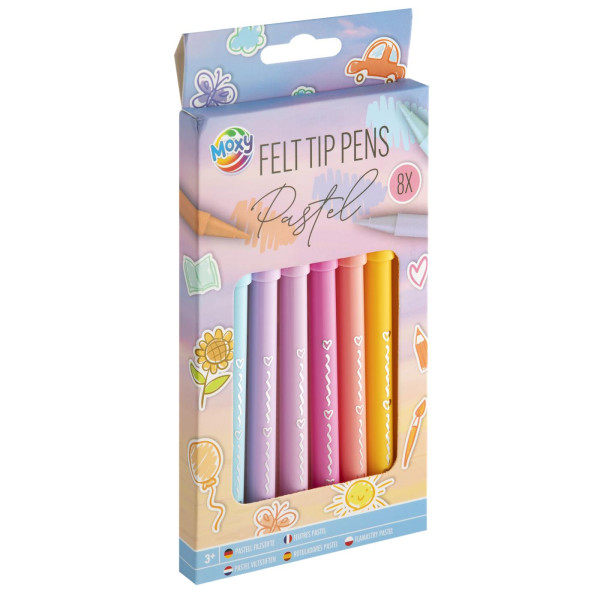 Moxy 8 Viltstiften Pastel