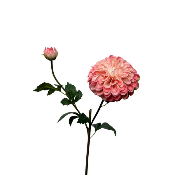 Kunstbloem dahlia spray 74cm parel