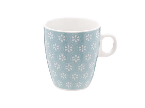 Beker blauw met bloemen 19cl