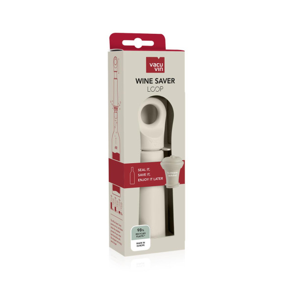 Vacu Vin Wine Saver Loop + stopper Sand