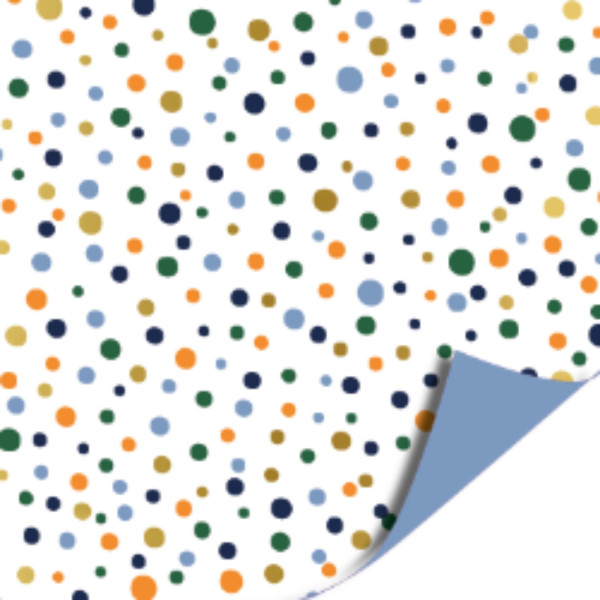 Toonbankrol 50cm 100m - Confetti/blauw