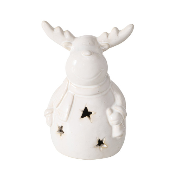 Hertfiguur Cristo steen met LED H13cm