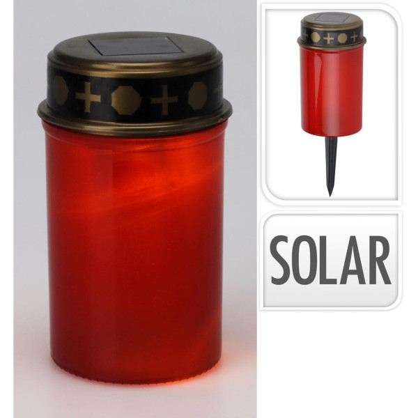 Solar LED graflicht kunststof rood