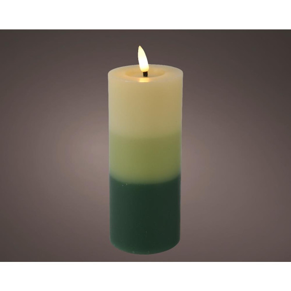 LED kaars vlamefffect Verloop 15cm groen