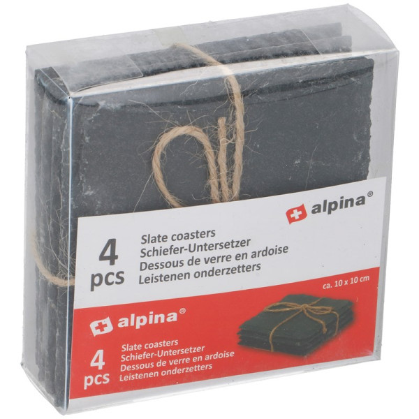 Alpina Onderzetters leisteen 4 stuks