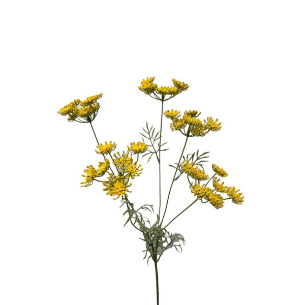 Kunstbloem dille 80cm geel