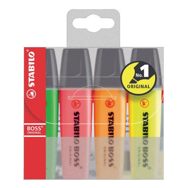 STABILO BOSS ORIGINAL etui 4 kleuren