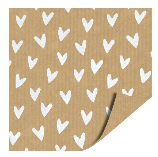 Kraft Toonbankrol 50cm 100m - Hartjes