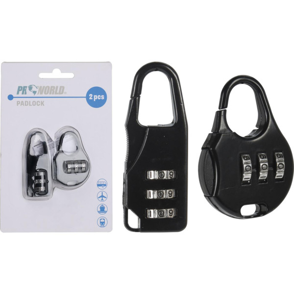 Hangslot cijferslot set van 2 stuks