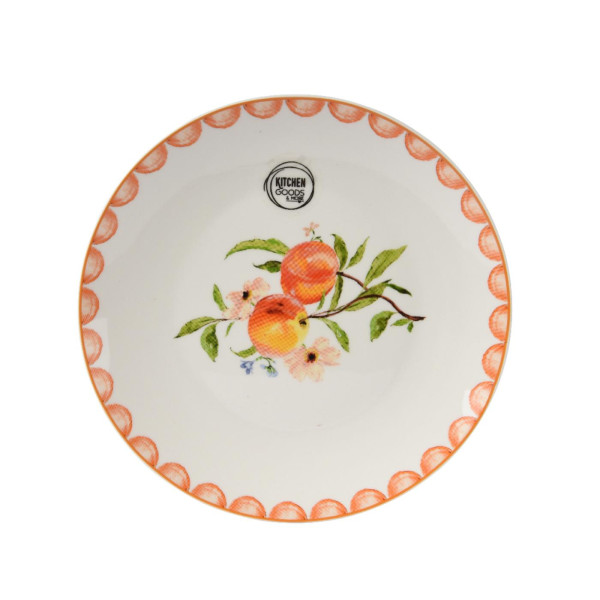 Ontbijtbord perzik porselein Ø20cm