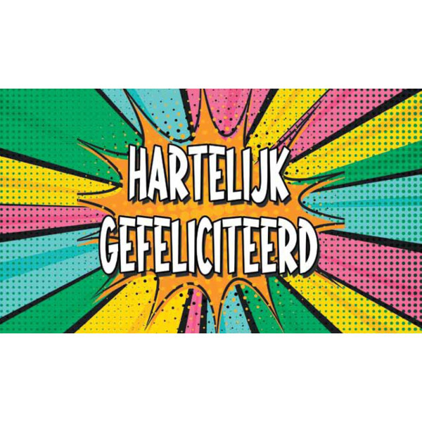 Cadeau-envelop gefeliciteerd 10st.