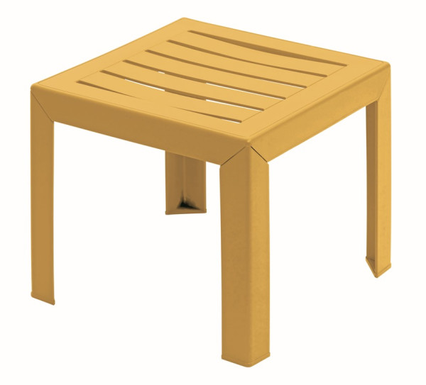 Miami bijzet tuintafel 40x40cm geel