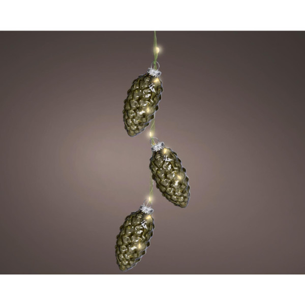 Strengverlichting dennenappel 5,7x28cm